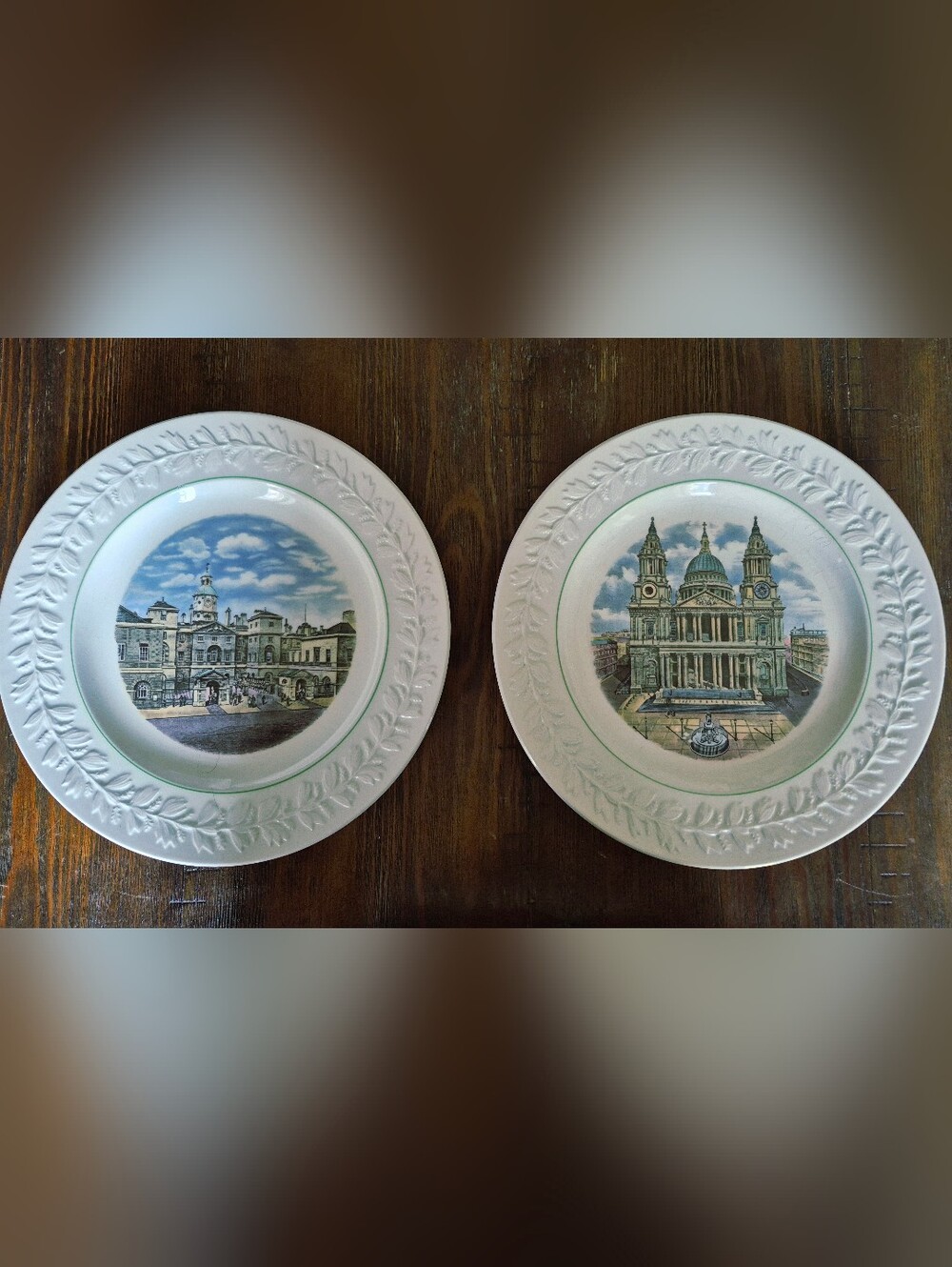 Adams London Scenes Wedgwood Ceramic Real English Ironstone Set Of Two Plates